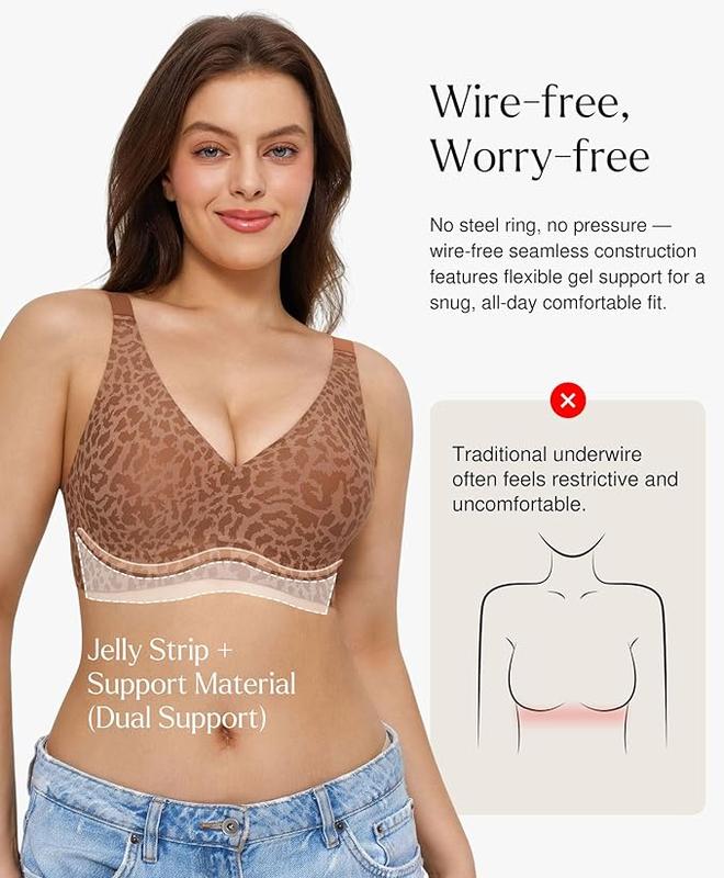 Wireless Leopard Jelly Bra