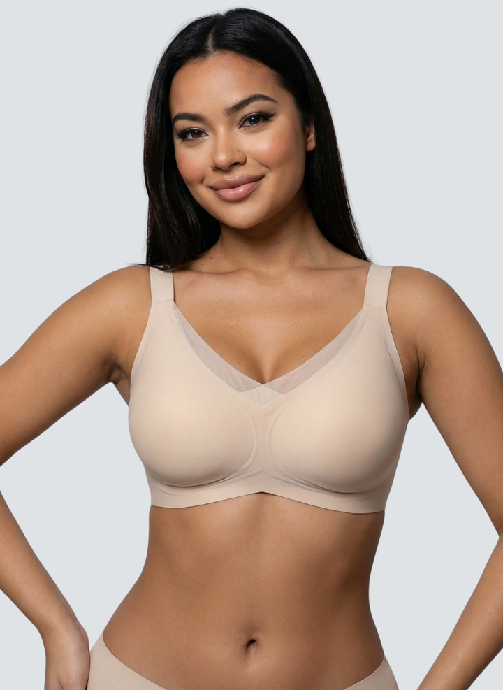 Wireless V-Neck Mesh Jelly Bra